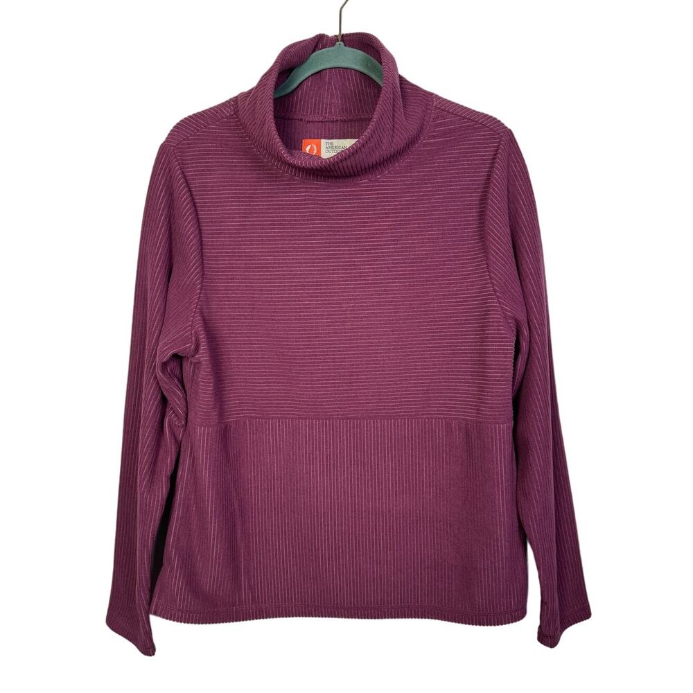 American Outdoorsman Women's Ribbed Pullover Sweater in Crushed Violet, Size L